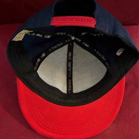 Miami Heat NBA New Era 59Fifty 7 1/4 Snap Back Hat Blue/Red - Picture 5 of 8